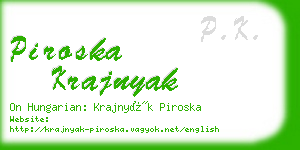 piroska krajnyak business card